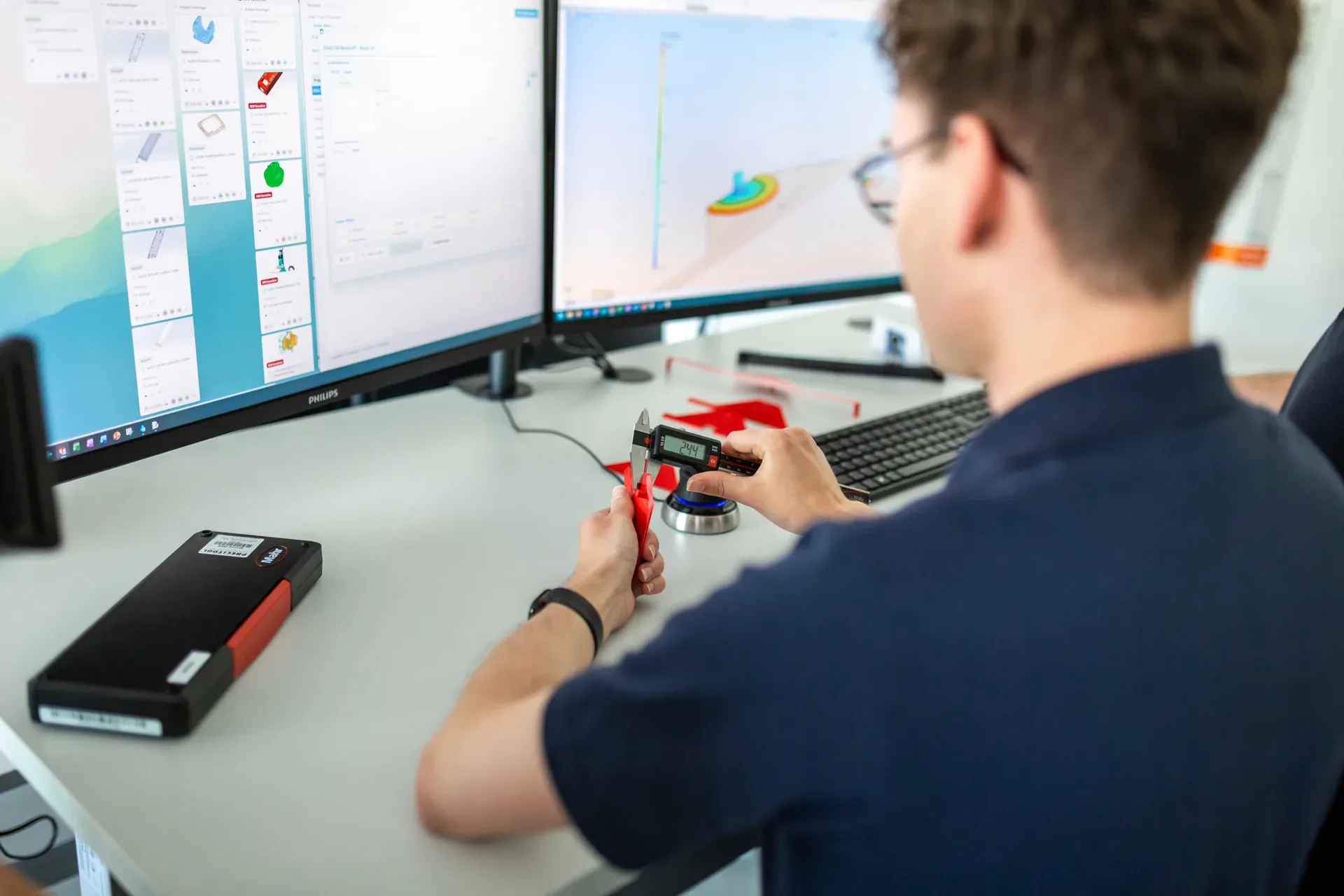 3D-CAD-Konstruktion an einem FJ-Arbeitsplatz